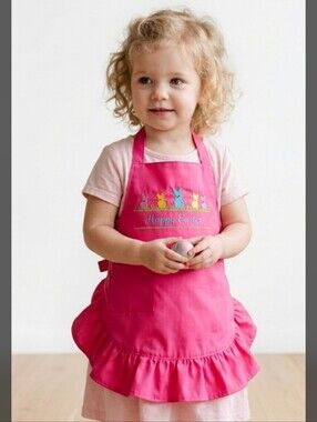 Easter PEEPS apron pink embroidered child's girls